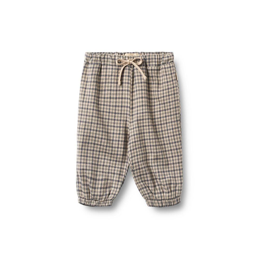 NEW WHEAT boy's check pants in blake blue
